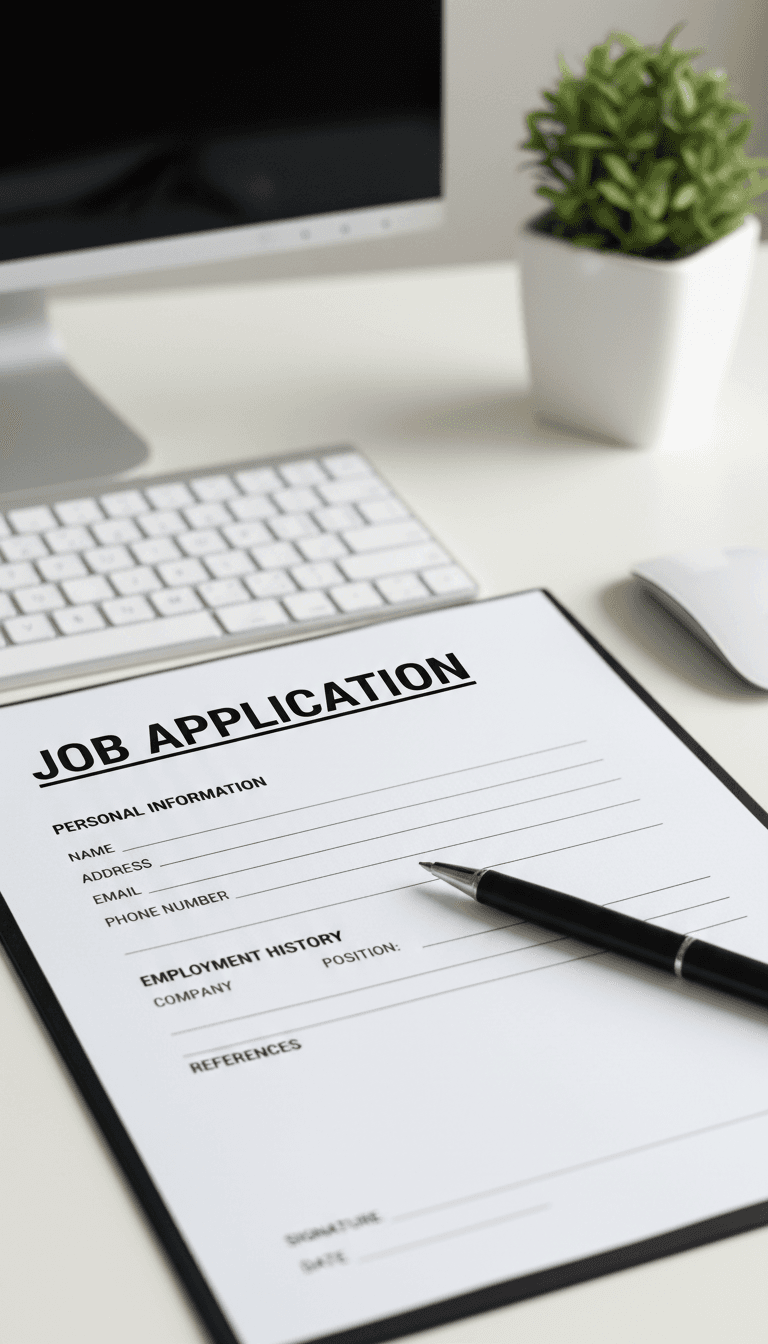 Job application form